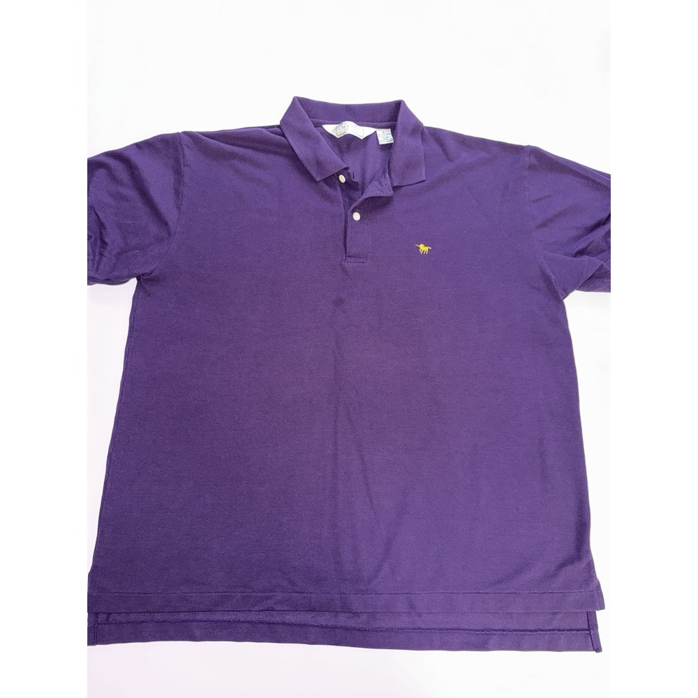 Vintage The Men's Store at Sears Men XL Polo Purple Unicorn Logo Shirt Preppy